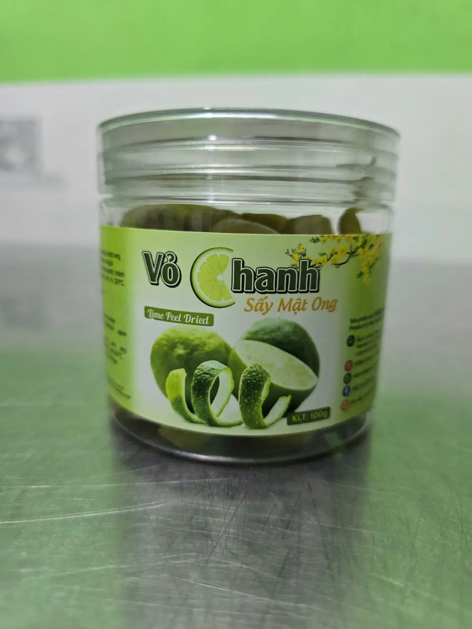 Vỏ Chanh Sấy Không Hạt Mật Ong - Sấy Xanh Greeny