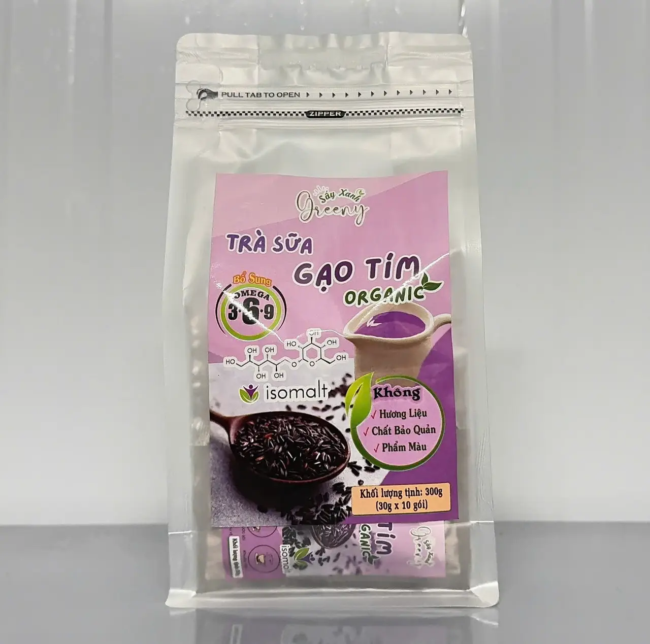 Sữa Gạo Tím Hữu Cơ & Trà Sữa Gạo Tím - Sấy Xanh Greeny