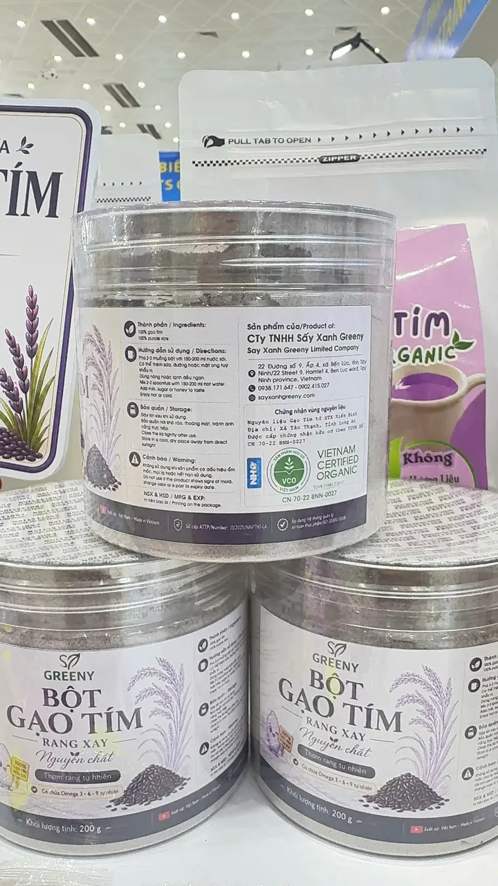 Bột Gạo Tím Rang Xay Greeny - hình 3